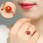 Ruby Ring Manufacturer Wholesale 2021 Fashion Retro South Ruby Ring Inlaid With Red Gem Beads Transfer Ring