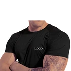 Custom Blank Polyester Quick Dry Running Fitness T-shirt Workout Athletic Gym Sport Mens T Shirt