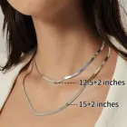 Silver 925 Snake Fashion Women Men Custom 3mm Jewelry Sterling Silver 925 Flat Snake Chain Choker Necklace Set