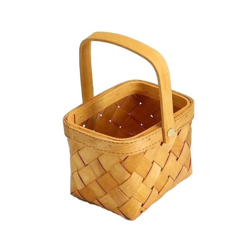 HUAYI Hot Sale Bamboo Gift Basket Box Wicker Gift Baskets Wholesale Natural Material custom colors and sizes