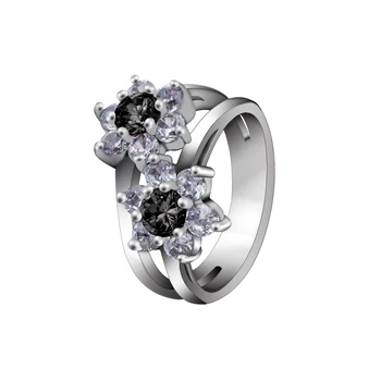 Woman Fashion Jewelry Diamond 925 Sterling Wedding Set Lady Silver Ring