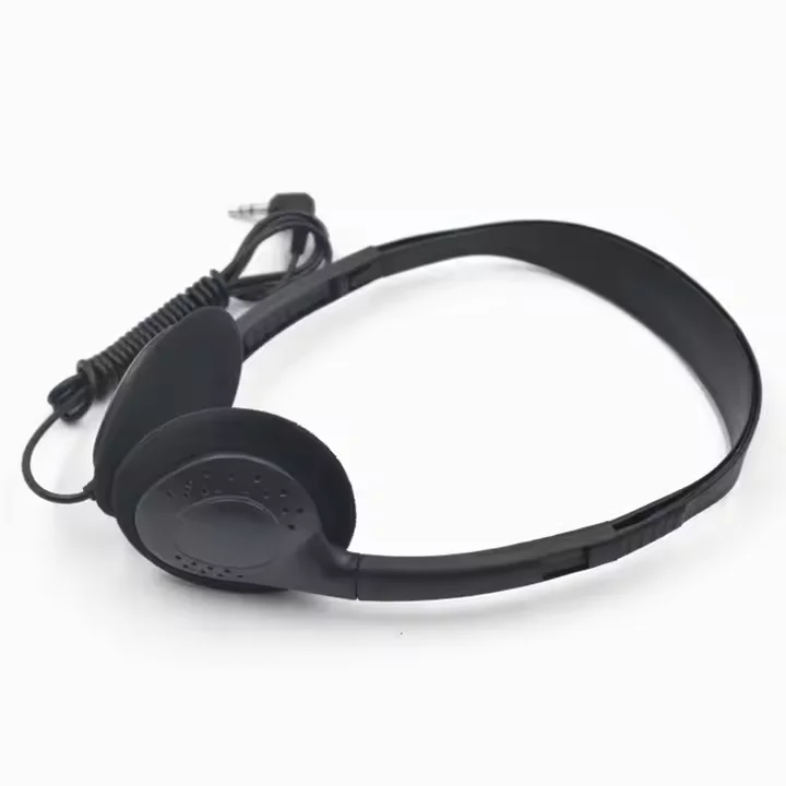 Airline School Corporate Wired Headsets Bulk Order Waterproof IPX-3 Noise Cancelling 3.5mm Earphones Durable Ear Design Premium