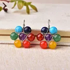 Jewelry Agate Natural Stone Pendant Mineral Jewelry Colorful Amethyst Agate Chakra For Ladies Gift