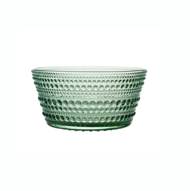 Hot selling different size large capacity Rose Glass Salad Bowl for Kitchen