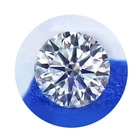 Starsgem High Quality Exquisite Jewelry 1 Carat White Round Bright Cut Morsonite Naked Stone Flashing