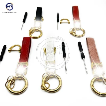 Luxury Leather Key Chain Diamond Letter H Key Ring For Mercedes Benz BMW Keychain Custom