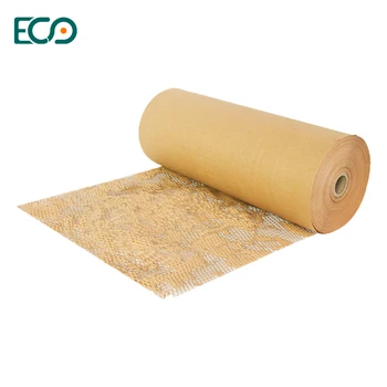 Recyclable Custom Size Honeycomb Packaging Paper Honeycomb Cushion Paper Roll Brown Honeycomb Kraft Paper