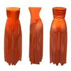 Clothing Women's Clothing Summer Wrapped Chest One-piece Sexy Mesh See-through Long Dress