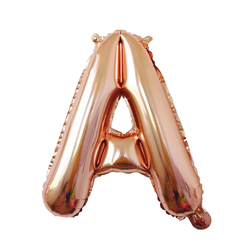 16inch letter balloon English A-Z small letter rose gold wedding house decoration foil balloon wholesale