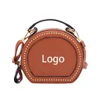 New Bag 2021 European New Messenger Retro Small Round Fashion Rivet Shoulder Bag Western Style All-match Designer Handbag