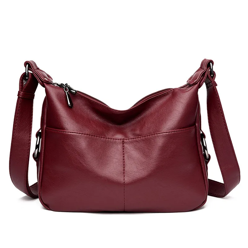 New Arrival Pure Color Women's Handbags Leather Crossbody Bag PU Shoulder Bags Hand Bag for Women