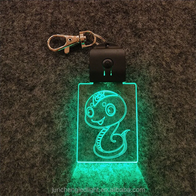 llaveros acrilicos Acrylic Keychain Led Night Light for Kids Gifts