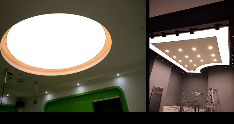 product soft film ceiling aluminum alloy pvc high and low mouth flat hf double button code light box keel profiles wholesale-9