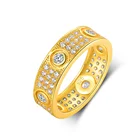 Ring Rings Unisex Luxury 14K 18K Gold Plated Toroidal Ring Simple Gold Rings For Unisex
