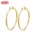 Earring Small Hoop Earring Lady Girls Copper 18K Gold Plated Brazilian Twisted Brass Small Hoop Earring