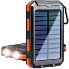 Solar Portable Solar Power Bank 20000mah Portable Charger Solar Panel Dual USB Solar Power Bank With LED Flashlight
