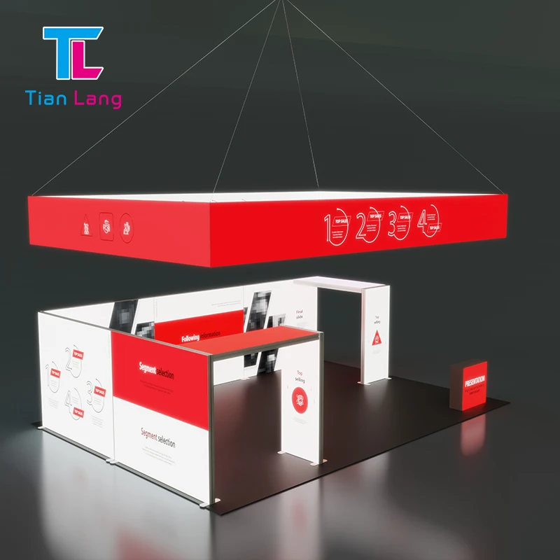 product aluminum portable customized hanging ceiling light box exhibition booth seg frame trade show display-10