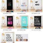 Get Naked Waterproof Funny Shower Curtain Sets With Non-slip Bath Rug