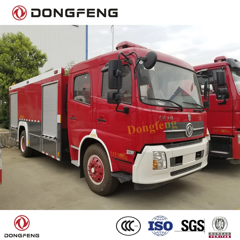 Dongfeng Dry Powder Fire Engine Truck Liter Water Tank With