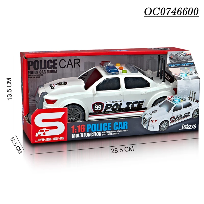 Interesting friction powered police car toys for kids with light sound