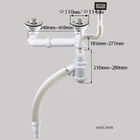 Steel Siphon Sink Siphon Price OPITRUELY Double Kitchen Sinks Strainer Drain Hose Kit Stainless Steel Siphon