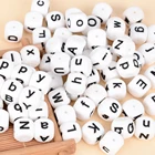 Alphabet Beads Silicone Teething Beads China Factory Alphabet Letter Beads Baby Silicone Teething Beads