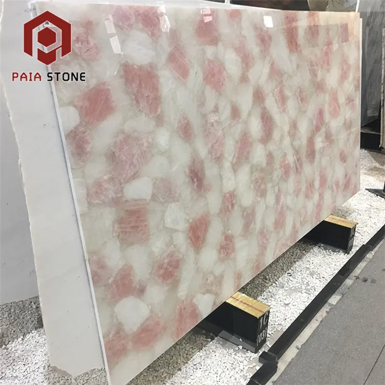 product crystal pink slab interior wall and bar top onyx pink onyx marble stone slab for interior-4