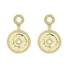 Gold Earrings Gold Jewelry Fashion Top Quality Wholesale Gold Hoop Dubai 24k Gold Plated Earrings Diamond Jewelry