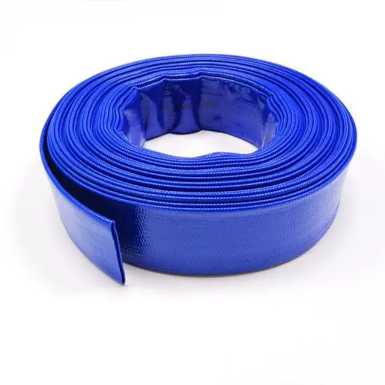 Layflat PVC Acqua Tubo di Mandata-tubazione di svuotamento POMPA LAY FLAT Irrigazione Blu 