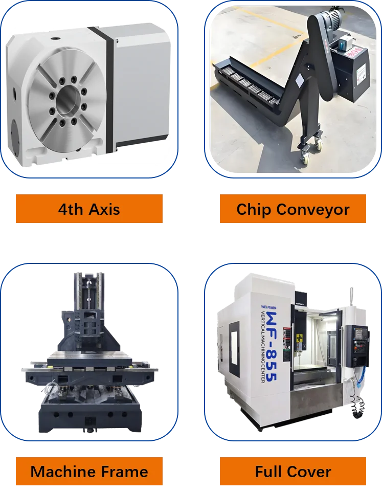 product direct factory wf 855 high precision 3 axis vertical bt40 cnc milling machine with automatic atc siemens control-8