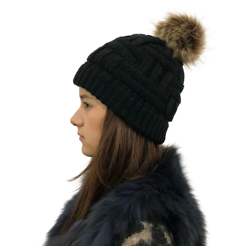 beanie with pom pom on top