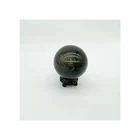 Set Obsidian Factory Price Black Color Classic Design Healing Crystal Set Golden Obsidian Sphere