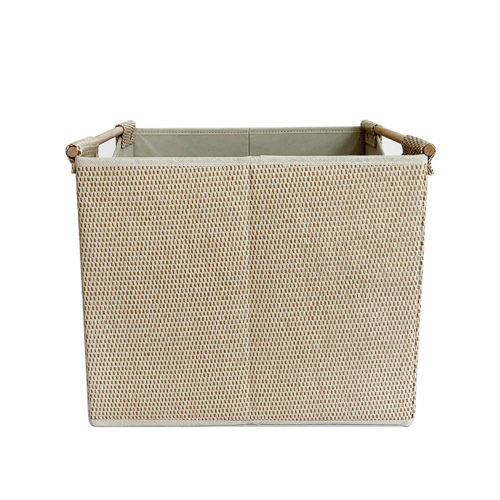 Wholesale Collapsible Storage Basket Organizer Bins Handles Box Accessories Laundry Basket Cube for Home