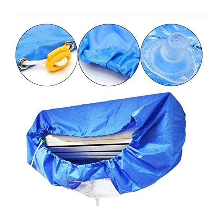 2025 Air Conditioner Cleaning Cover Durable Waterproof Set with Flexible Drain Hose for Home Use Q-535 factory