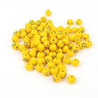 Beads Loose Wood Beads 100 Pcs High Quality Yellow Loose Beads Wood Beads For DIY Jewelry Making