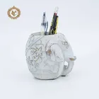 Pen Holder Resin White Wood Like Elephant Pen Holder Pen Holder Wood Pen Holder