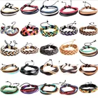 Bracelets Wholesale Mixed Braided Multilayer Genuine Cuff Wrap Adjustable Leather Bracelets For Men