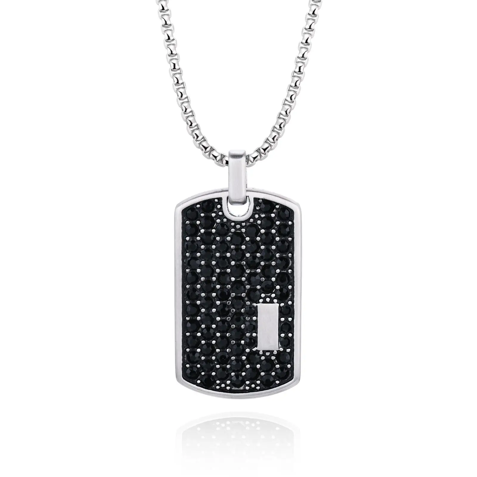 rhinestone dog tag