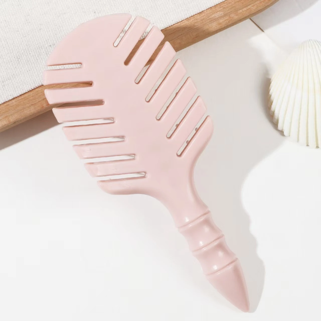 Portable Lightweight Hairbrush for Frizz Control and Hair Straightening Bone Shape Comb Compact Hygienic details