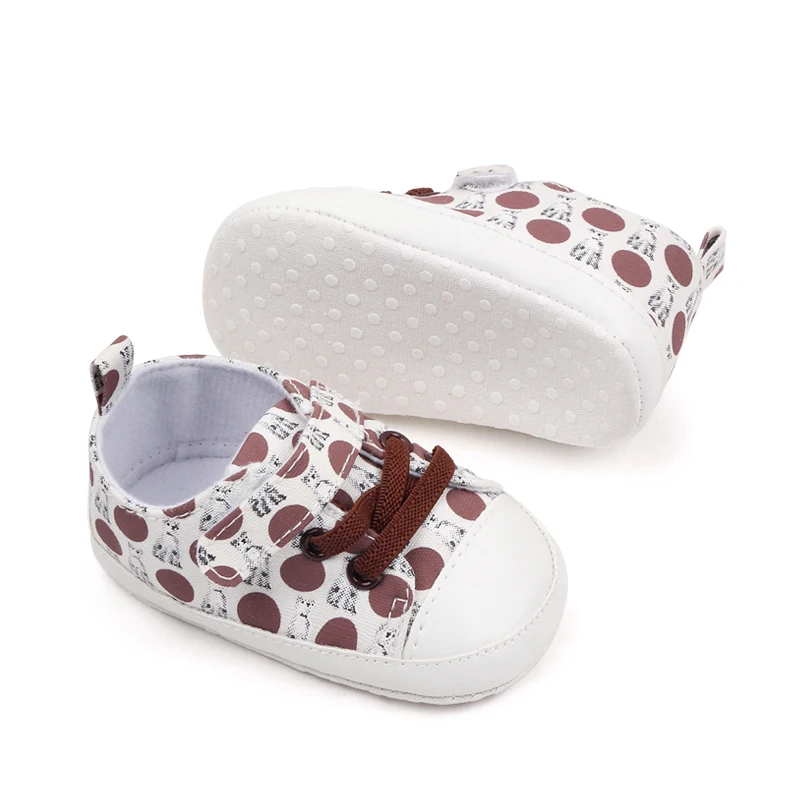 Spring and Autumn Animal Polka Dot Matching Soft Soled Baby Shoes for Girls and Boys factory