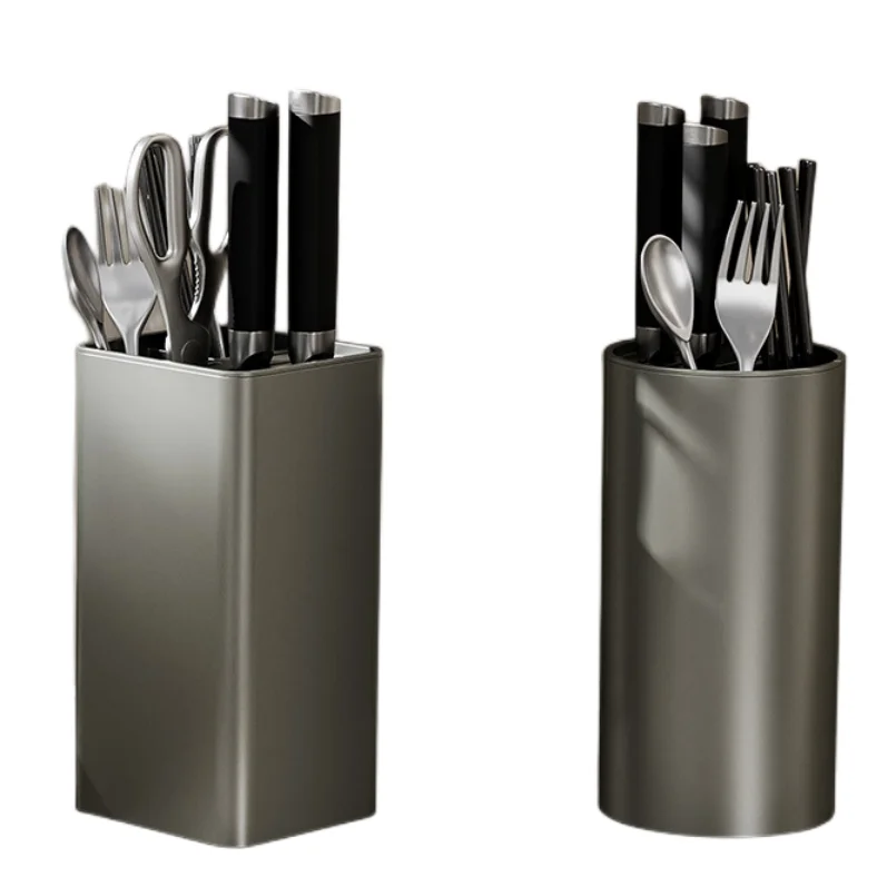 Newest grey Kitchen Knife Organizer Countertop Space Saver Knife Storage Stand plastic knife block holder