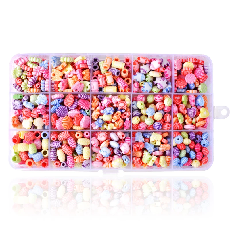 Acrylic Beads For Bracelet Making Diy Art And Craft Jewellery Making Kit Multi-colored Beads Set