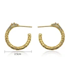 18k Gold Earrings Lotus 18k Gold Fill Jewelry New Designs Snake Hoop Earrings Zirconia Jewelry