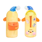 Pencil Bag Newmebox Girl Cute Rabbit Warm Plush Pencil Bag Student Large Capacity Fur Standing Pencil Case