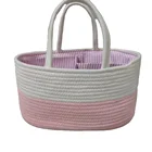 Diaper Bag China Direct Factory Travel Stylish Collapsible Cotton Rope Diaper Bag With Handles