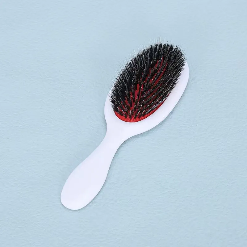 Strong Factory Cross-border Electroplating Red Skin Pig Sideburns Massage Anti Tangling Soft and Smooth Hair Brush details
