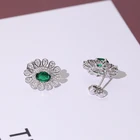 Earrings Earrings China Wholesale 925 Sterling Silver Vintage Oval Hoop Emerald Tear Drop Earrings