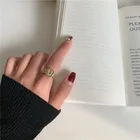 Letters Rings Finger Best Selling Diamond Inlaid Chain Letters Rings Ins Fashion Girl's Finger Popular Rings