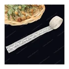 Nylon Elasticated Double Edge Decorative Wrap Knitted Flower Mesh Nylon Lace Trim For Lingerie Or Ladies Dress