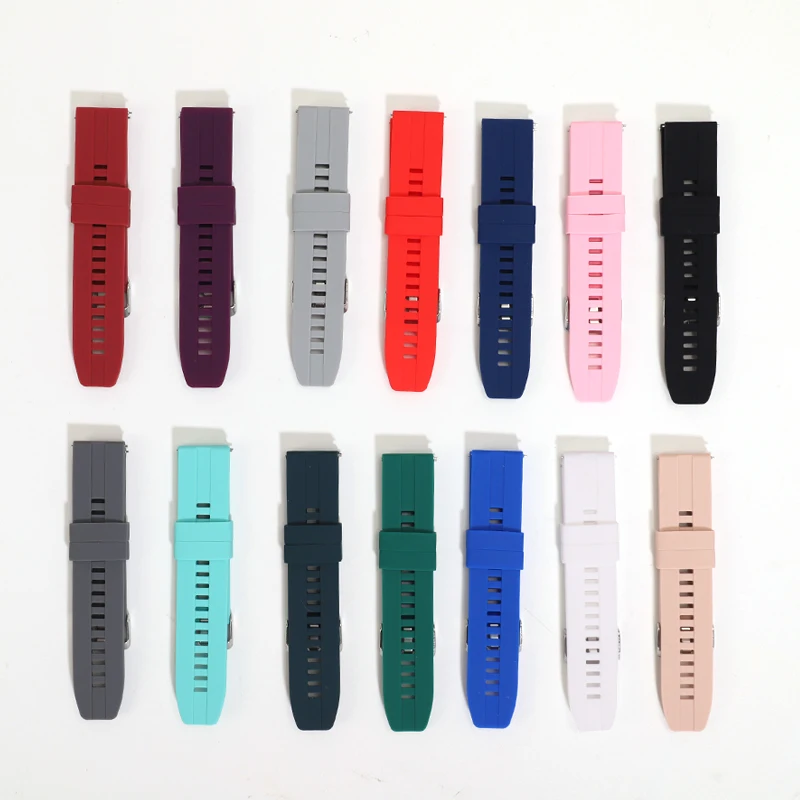 Custom  Watch Band Silicone Wristband  Soft Replacement Compatible Silicone Sport  Watch Strap